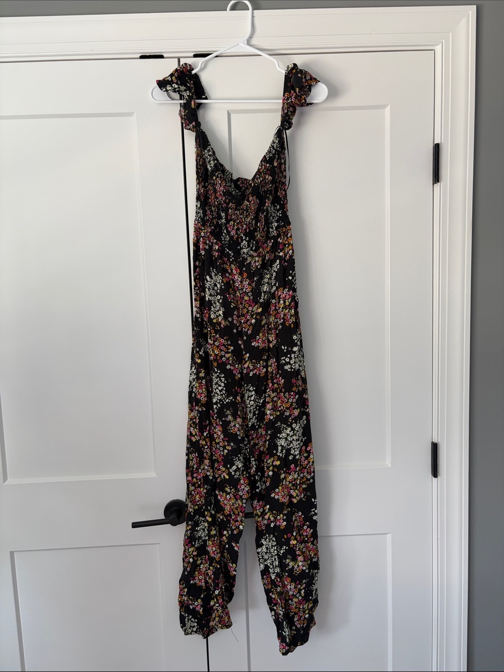 Floral Black Jumpsuit